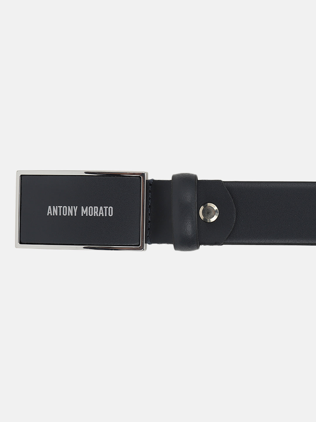 Antony Morato Boys Blue Solid Push Pin Closure Belt