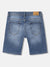 Antony Morato Boys Blue Solid Skinny Fit Mid-Rise Shorts