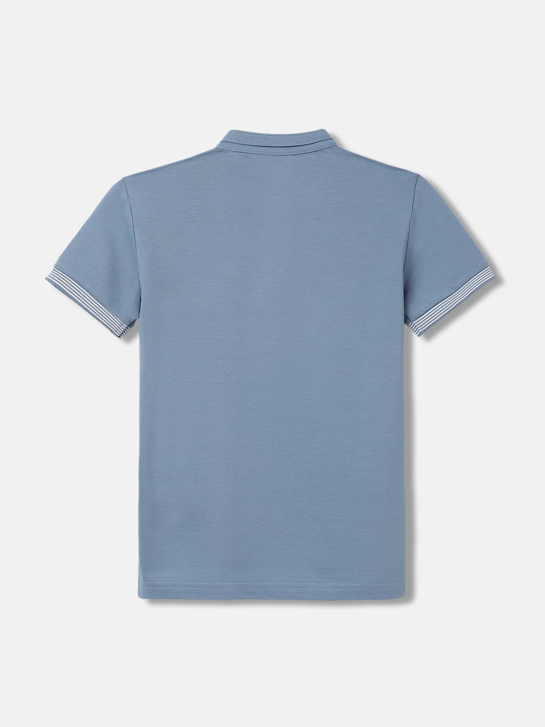 Antony Morato Boys Blue Solid Henley Short Sleeves T-Shirt