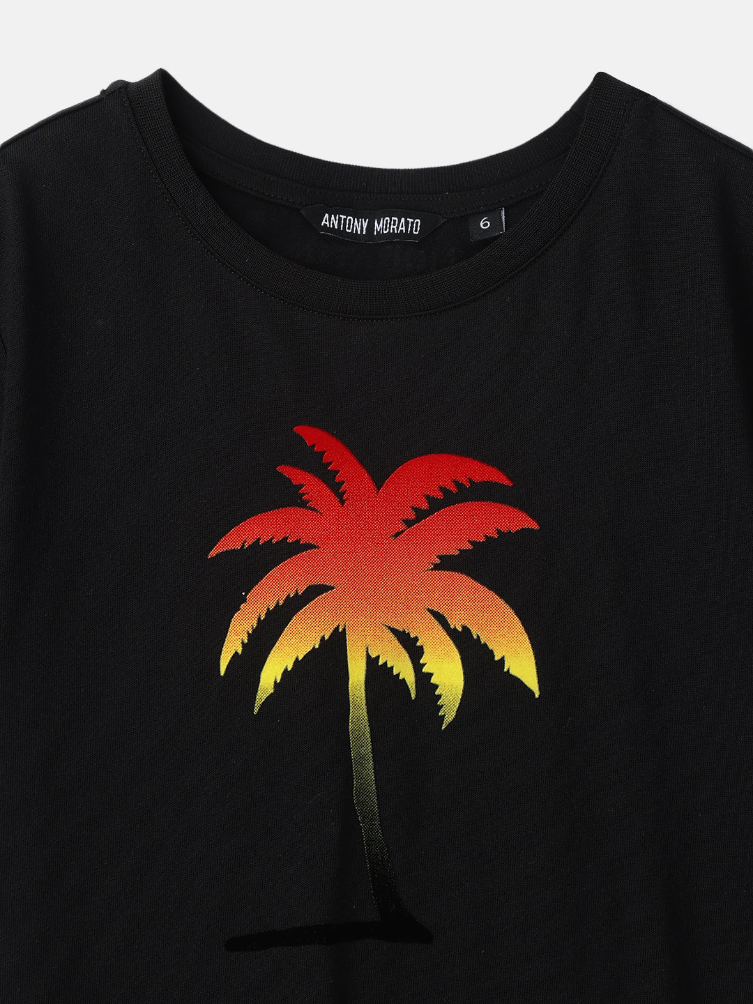 Antony Morato Boys Black Printed Tshirt