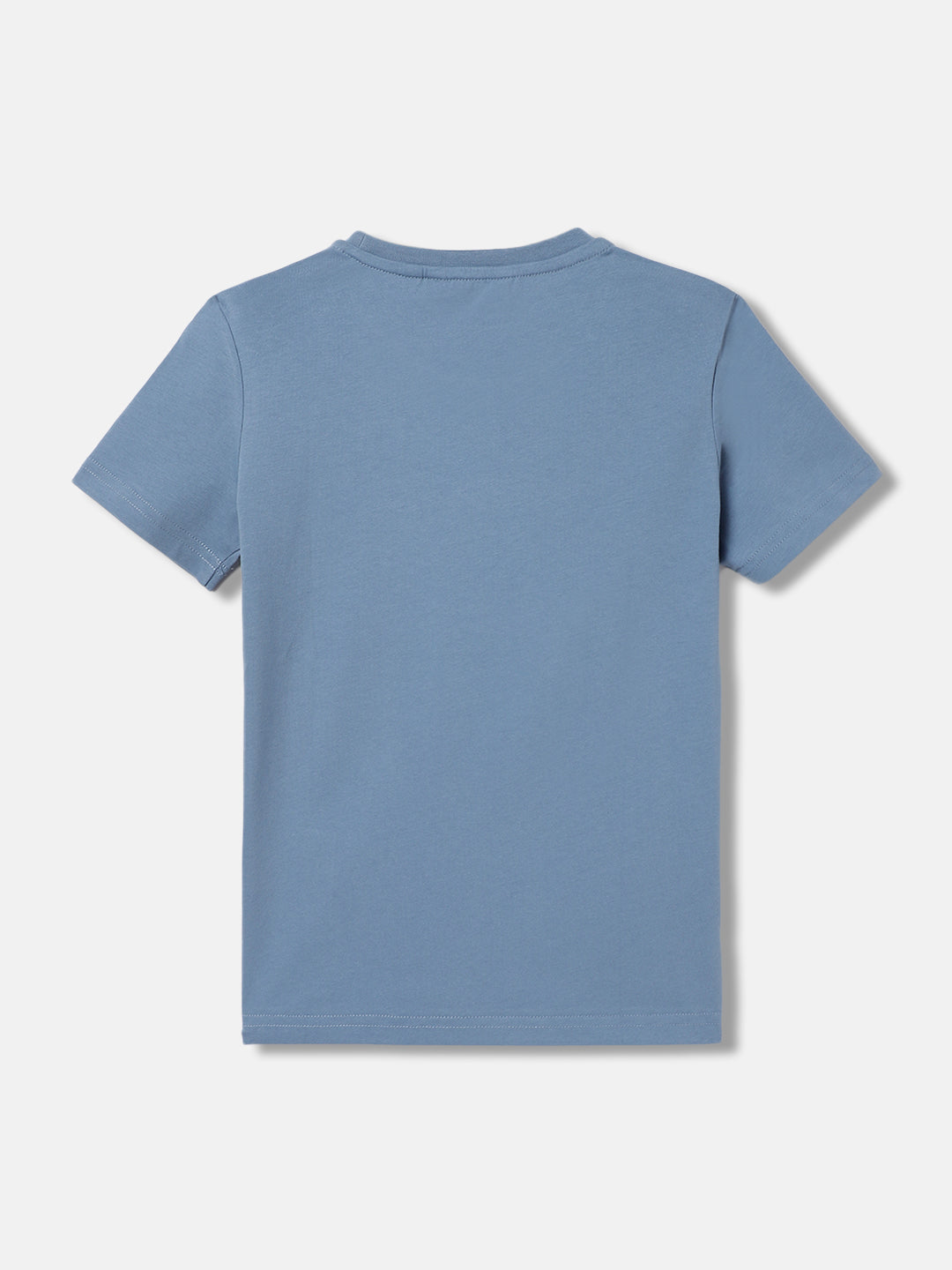 Antony Morato Boys Blue Solid Round Neck Short Sleeves Tshirt