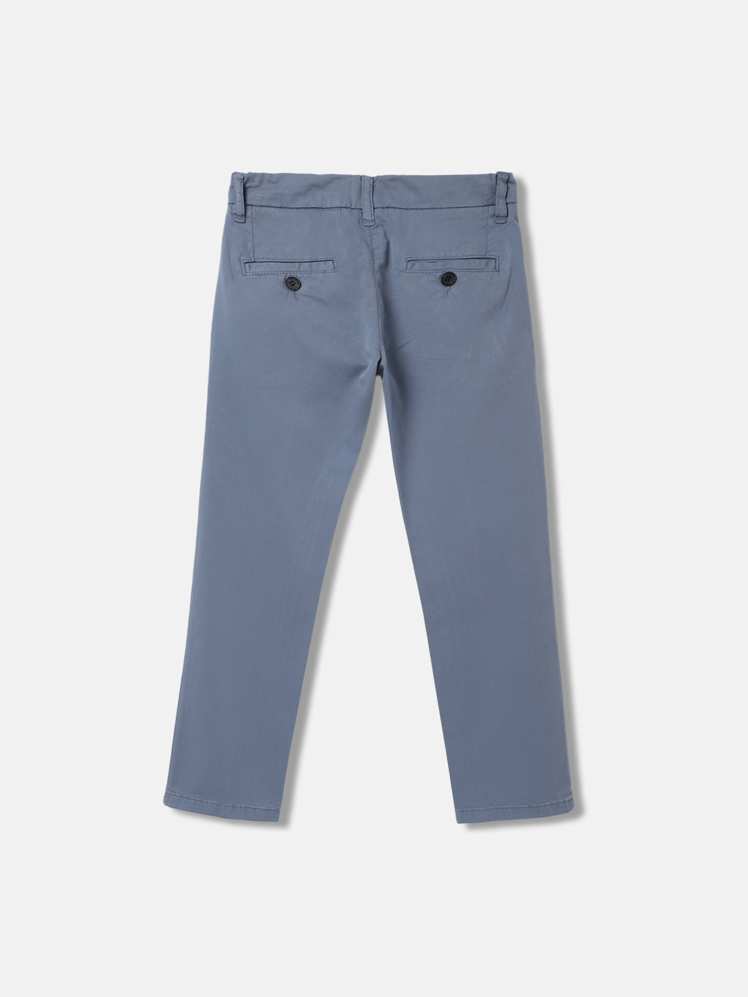 Antony Morato Boys Blue Solid Skinny Fit Mid-Rise Trouser