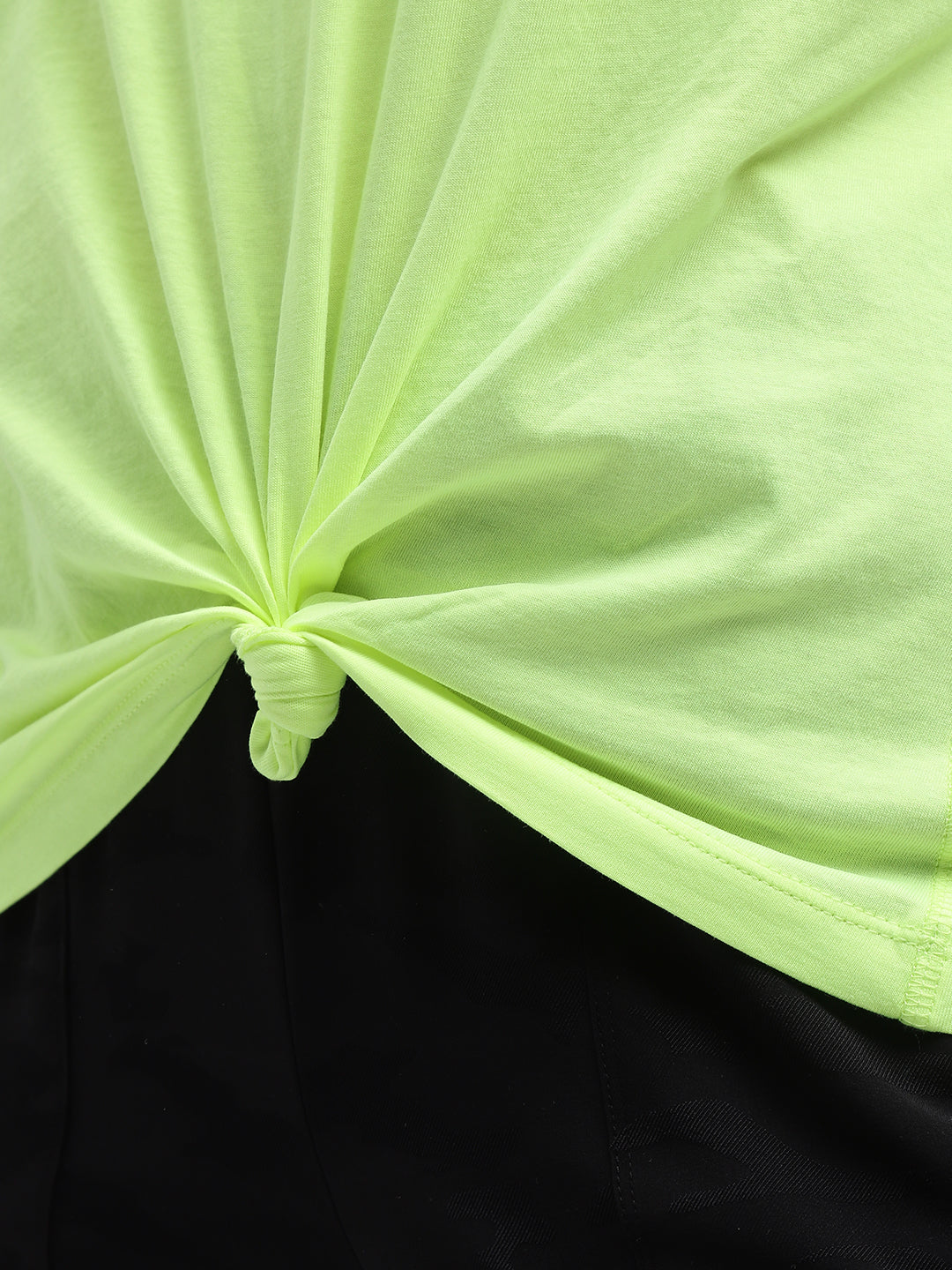 Dkny Women Green Solid Round Neck Short Sleeves Tshirt