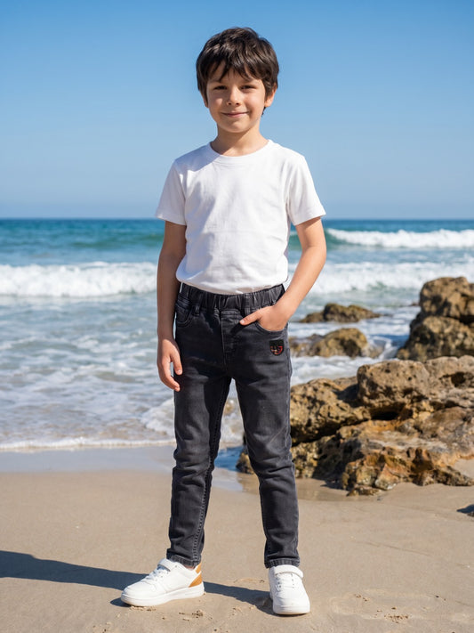 Blue Giraffe Boys Blue Washed Balloon Fit Jeans