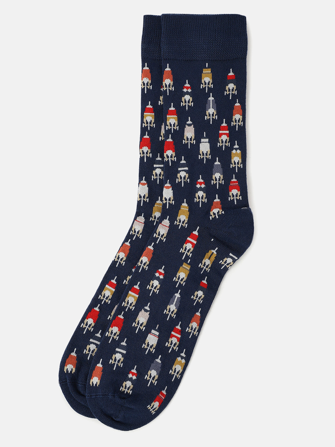 Lindbergh Men Blue Printed Socks