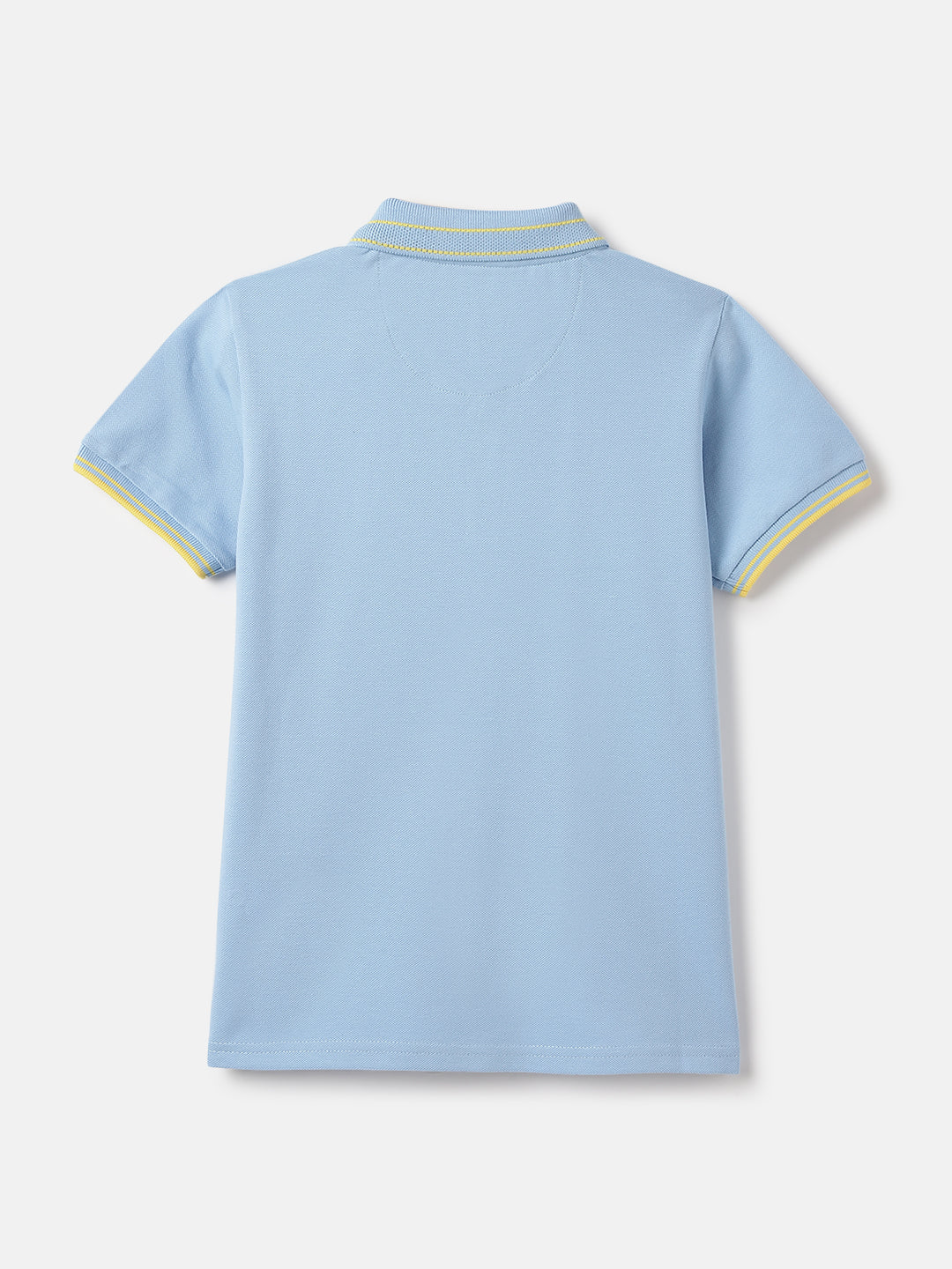 Blue Giraffe Boys Blue Polo Collar Short Sleeve Solid Tshirt