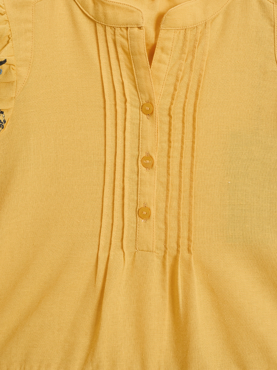 Elle Kids Yellow Relaxed Fit Solid Top