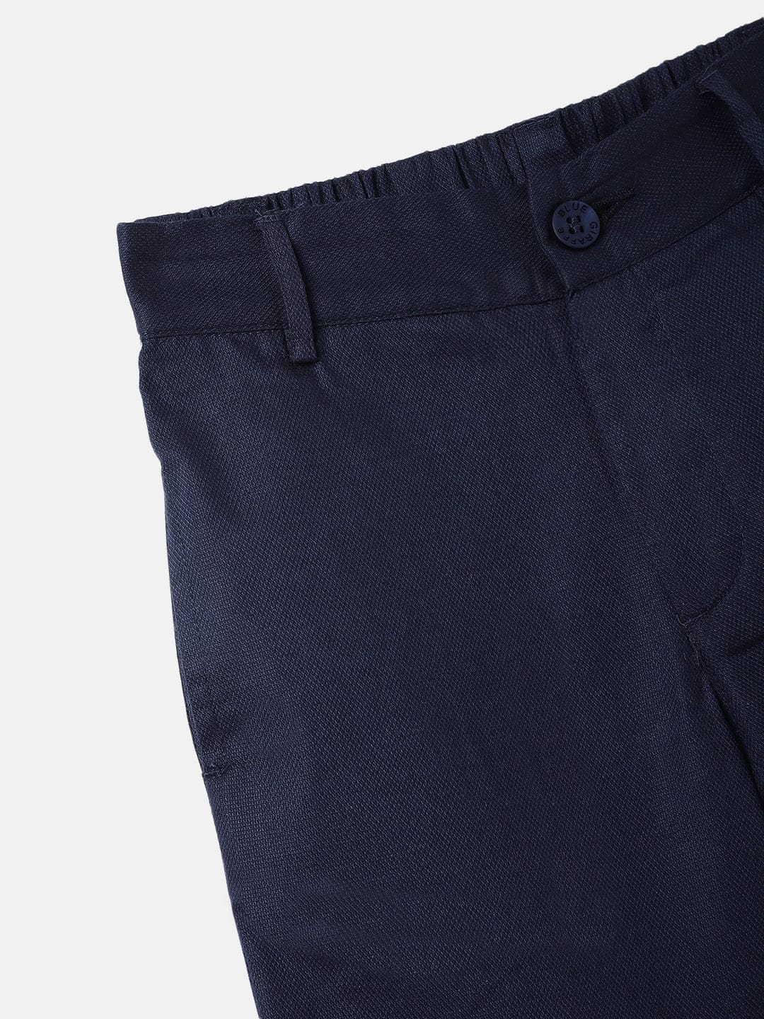 Blue Giraffe Kids Blue Regular Fit Solid Shorts