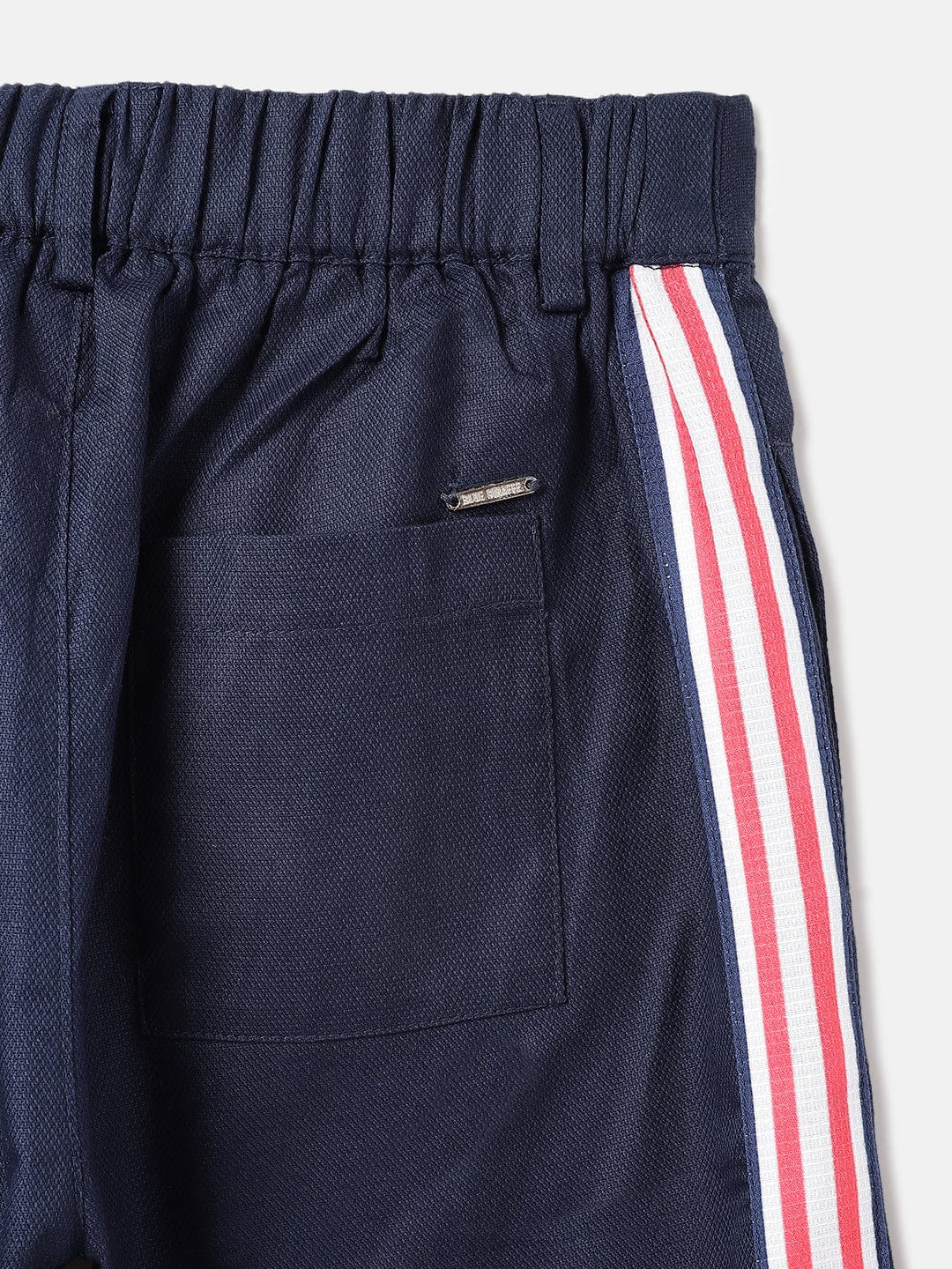 Blue Giraffe Kids Blue Regular Fit Solid Shorts