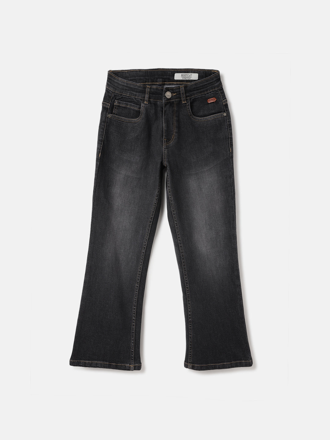 Blue Giraffe Kids Grey Bootcut Fit Solid Jeans