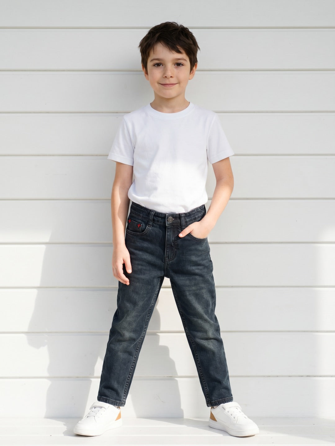 Blue Giraffe Kids Blue Carrot Fit Solid Jeans