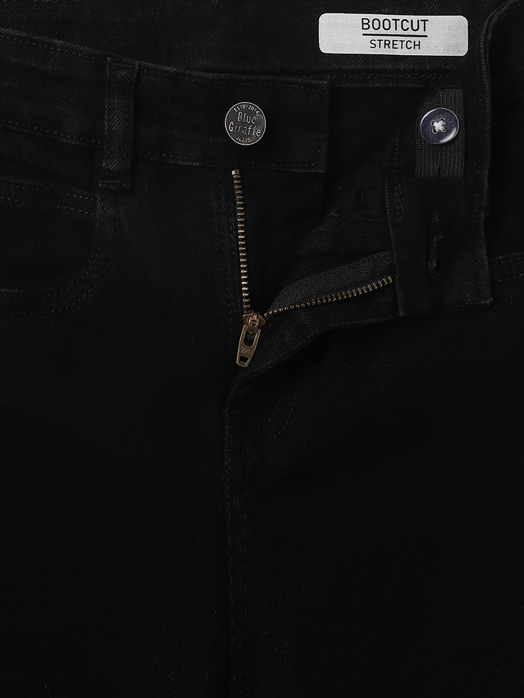 Blue Giraffe Kids Black Bootcut Fit Solid Jeans