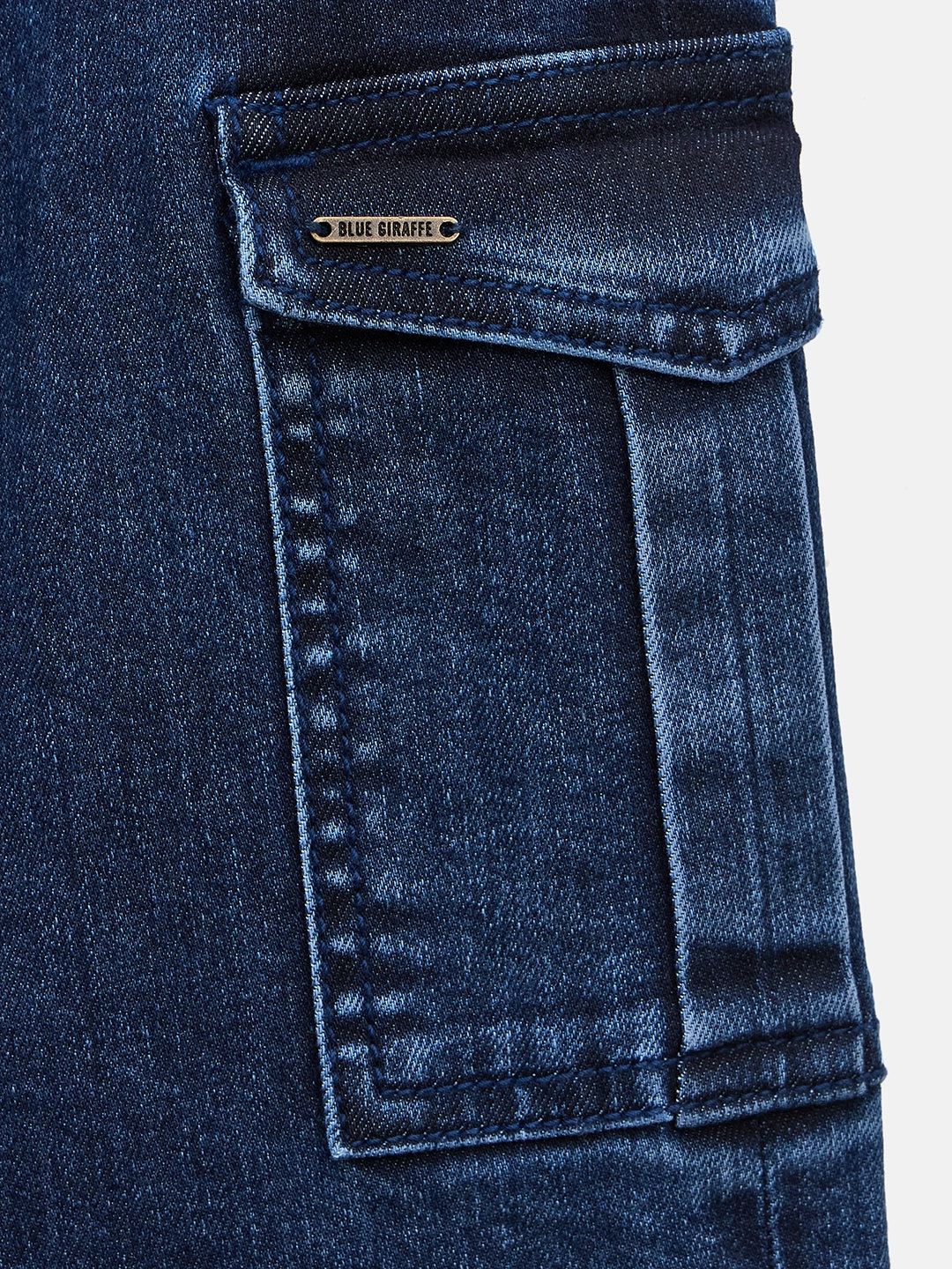 Blue Giraffe Boys Blue Relaxed Fit Solid Jeans