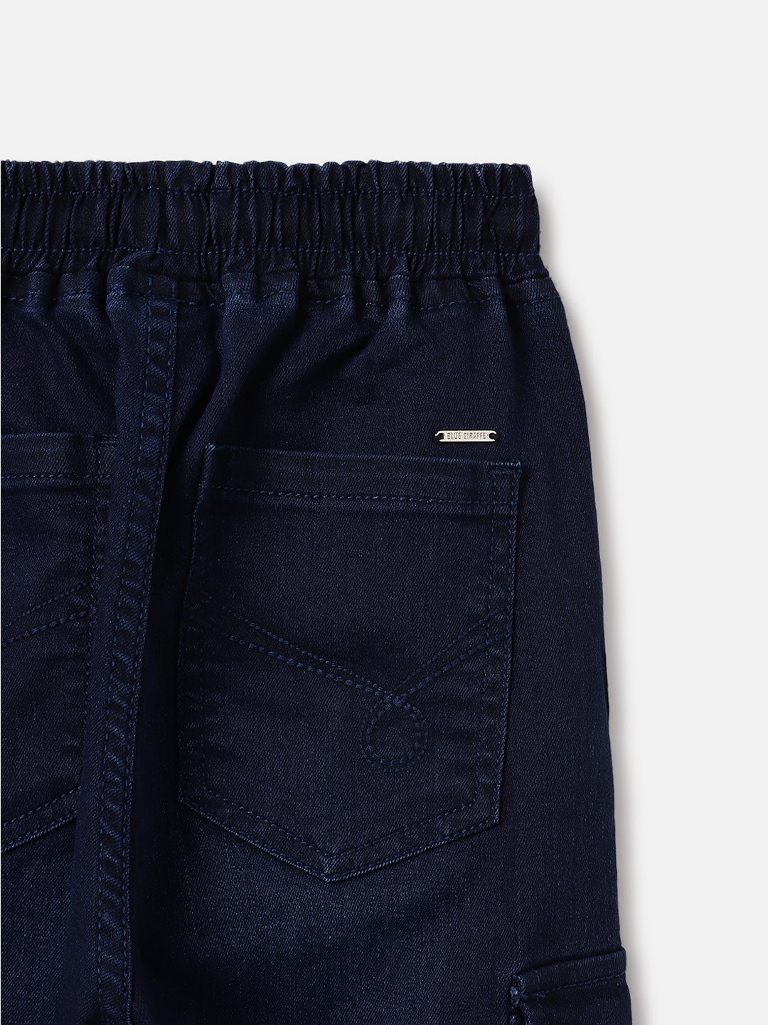 Blue Giraffe Kids Blue Jogger Fit Solid Jeans