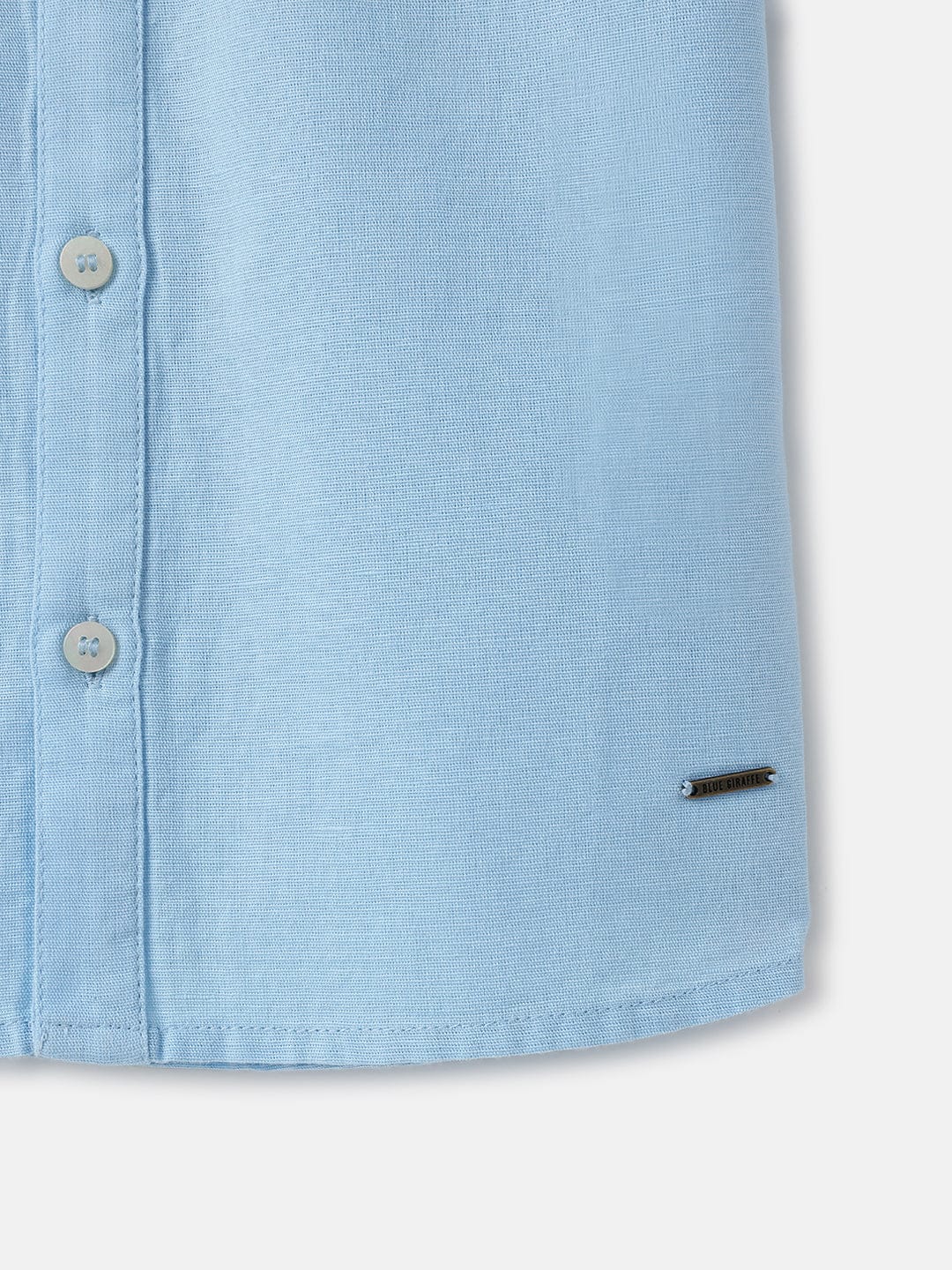 Blue Giraffe Kids Blue Regular Fit Solid Shirt