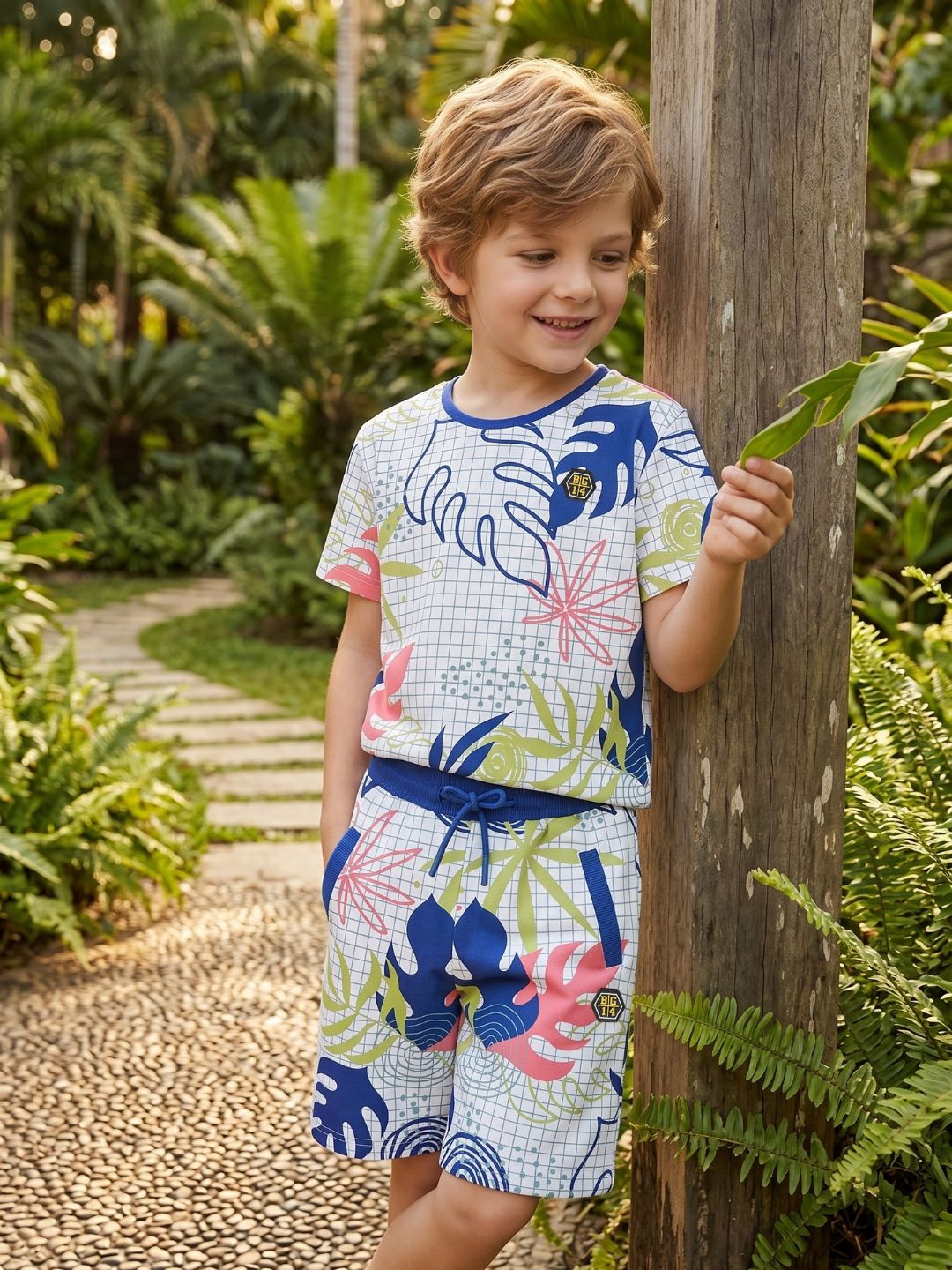 Blue Giraffe Kids Multi Regular Fit Printed Shorts