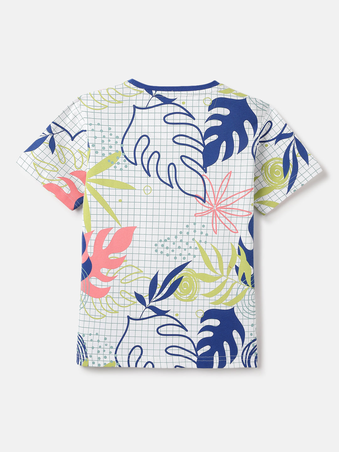 Blue Giraffe Kids Multi Printed Crew Neck Tshirt
