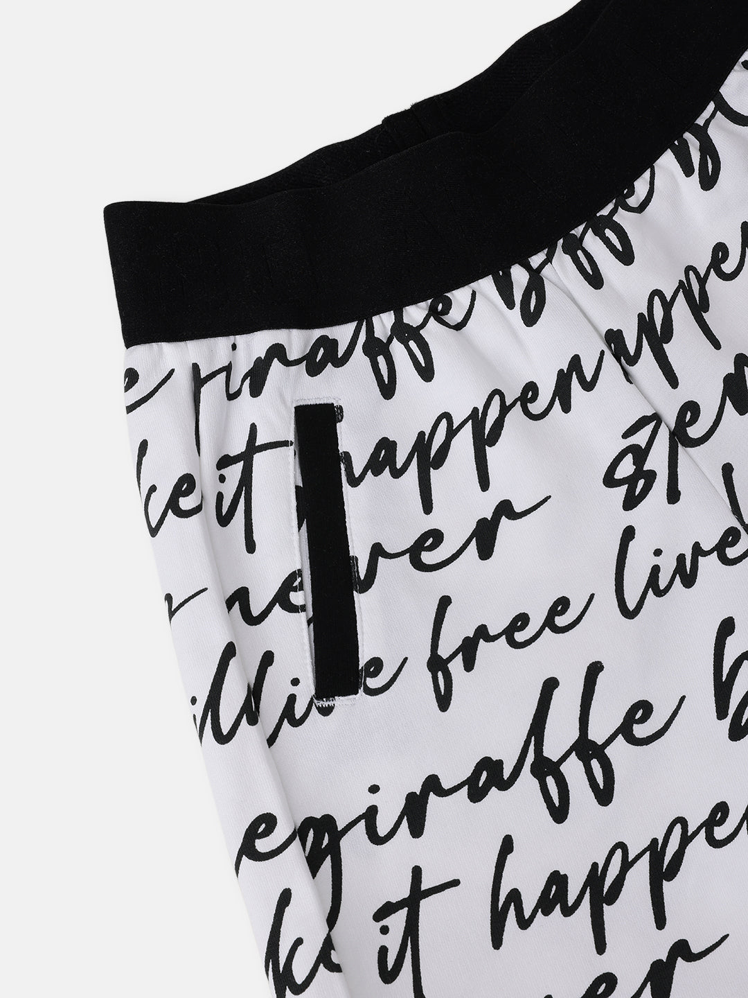 Blue Giraffe Kids Black Regular Fit Printed Shorts