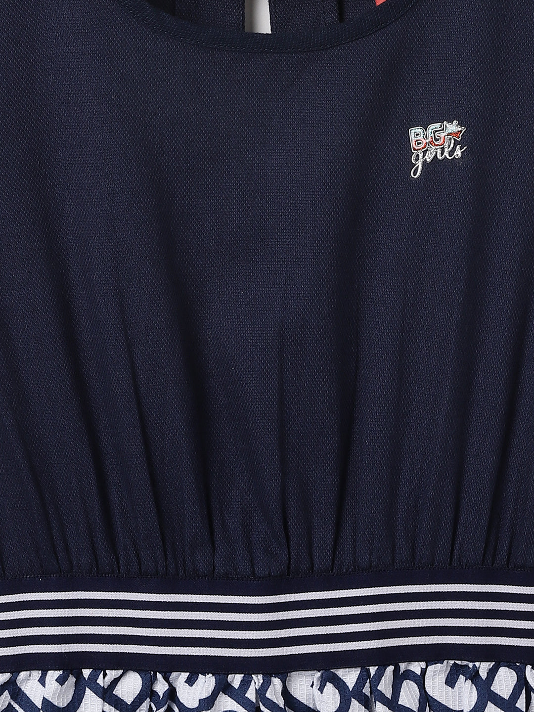 Blue Giraffe Kids Multi Printed Round Neck Dress