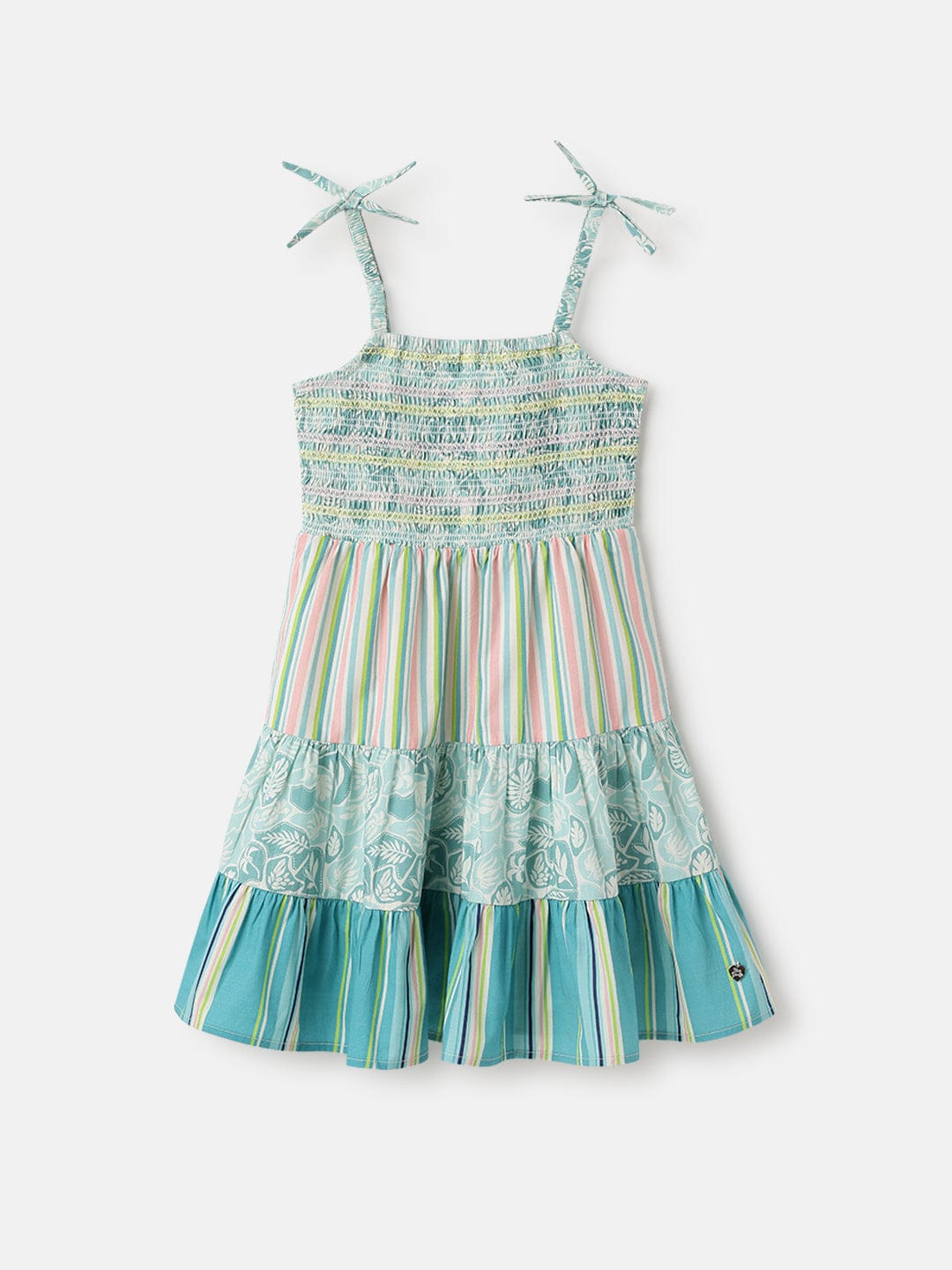 Blue Giraffe Kids Multi Fit And Flare Fit Printed Dress