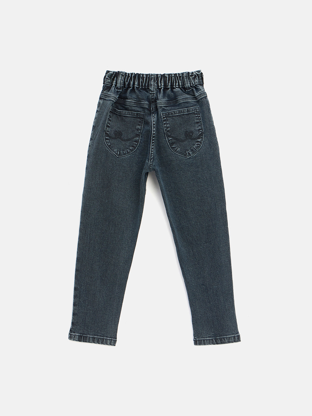 Elle Kids Blue Slouch Fit Solid Jeans