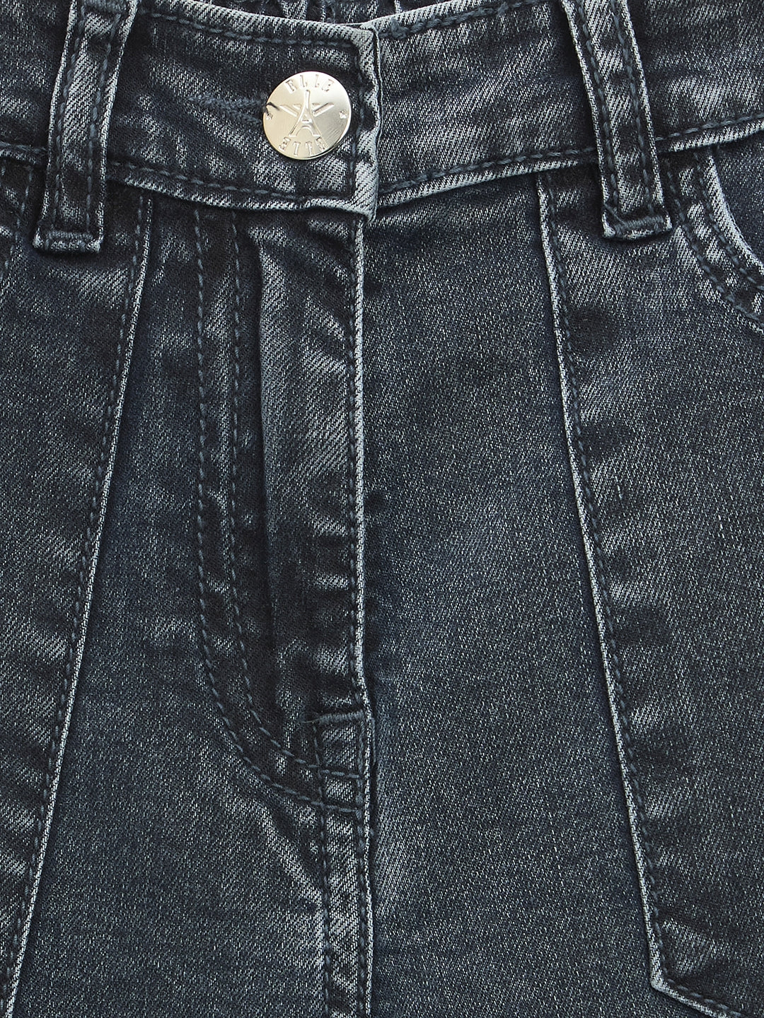 Elle Kids Blue Slouch Fit Solid Jeans