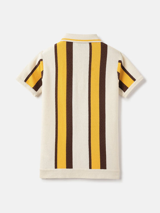 Blue Giraffe Kids Multi Striped Polo Tshirt