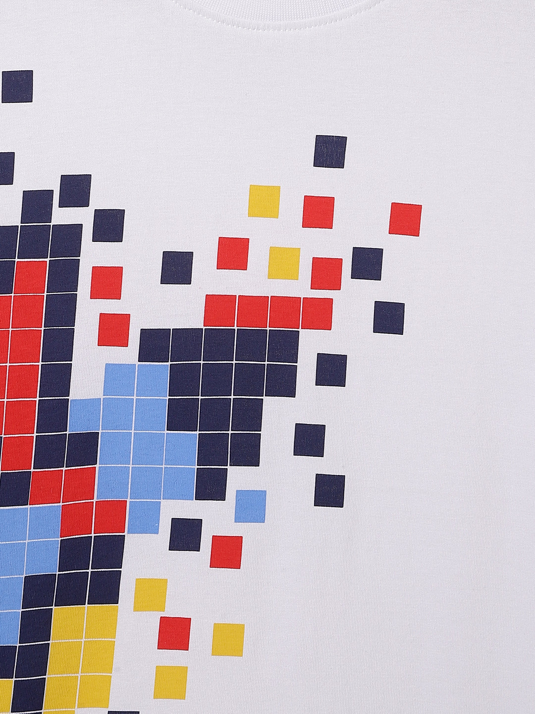 Blue Giraffe Kids White Printed Crew Neck Tshirt