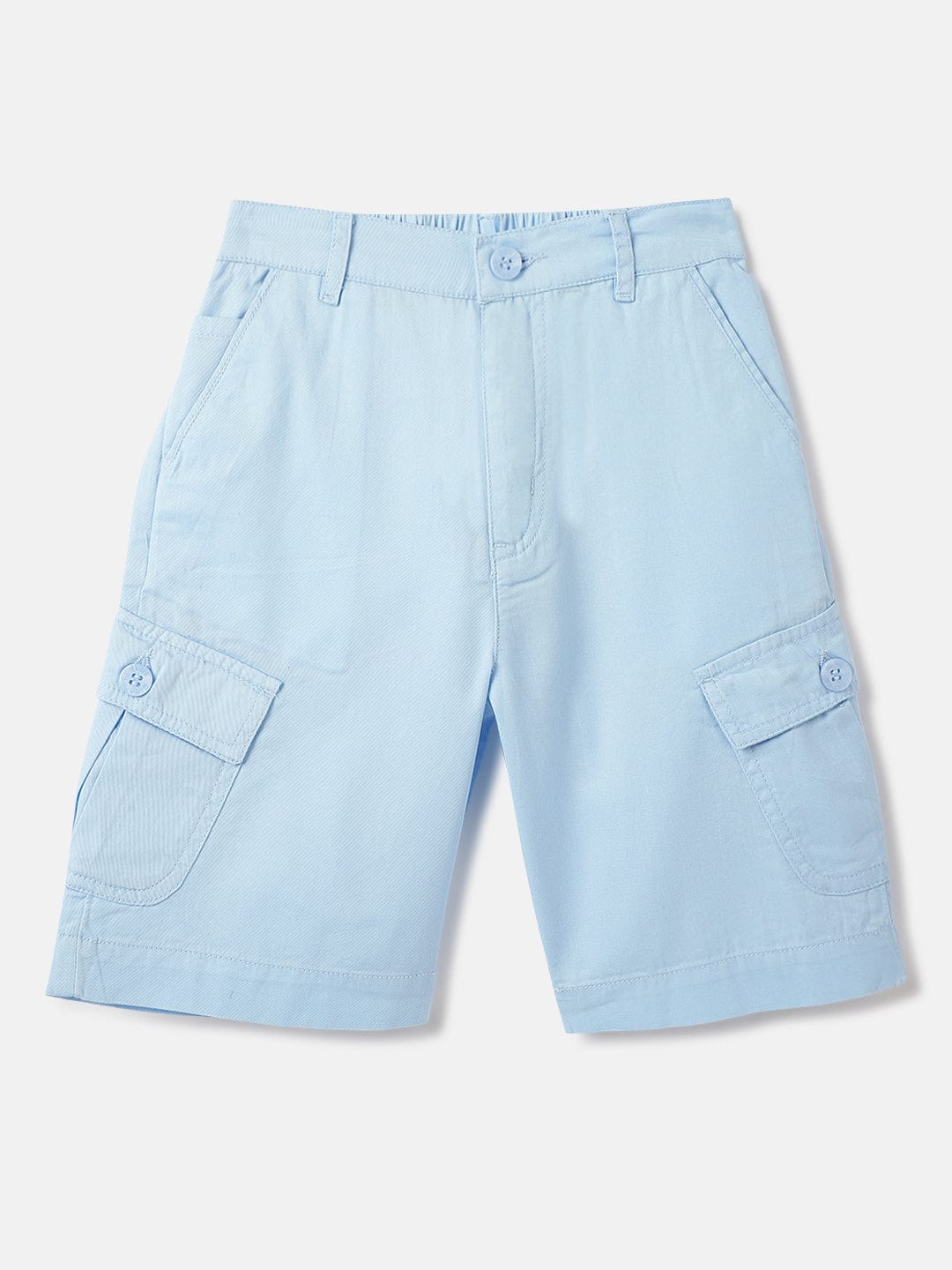 Blue Giraffe Boys Blue Regular Fit Solid Shorts