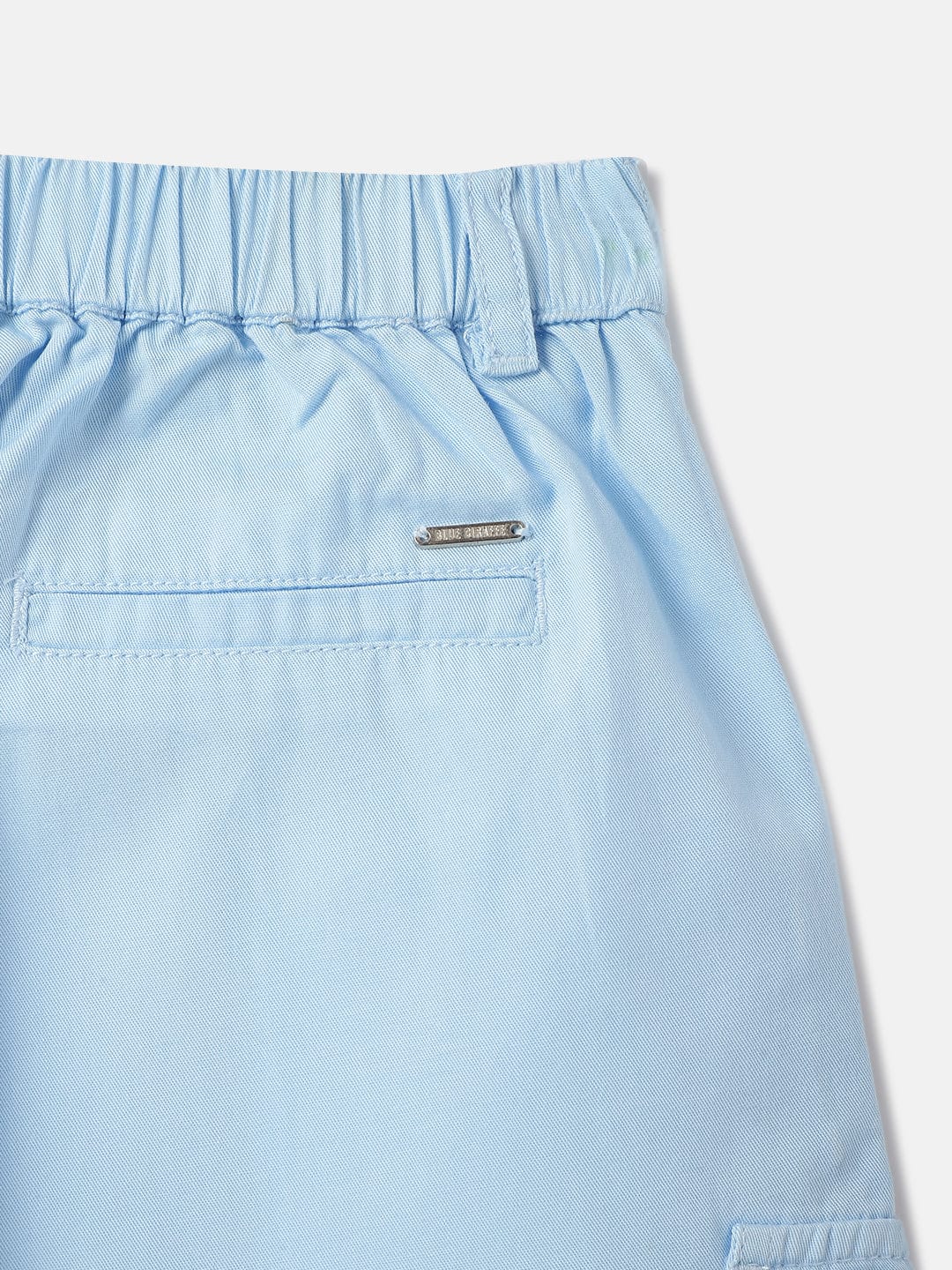 Blue Giraffe Boys Blue Regular Fit Solid Shorts