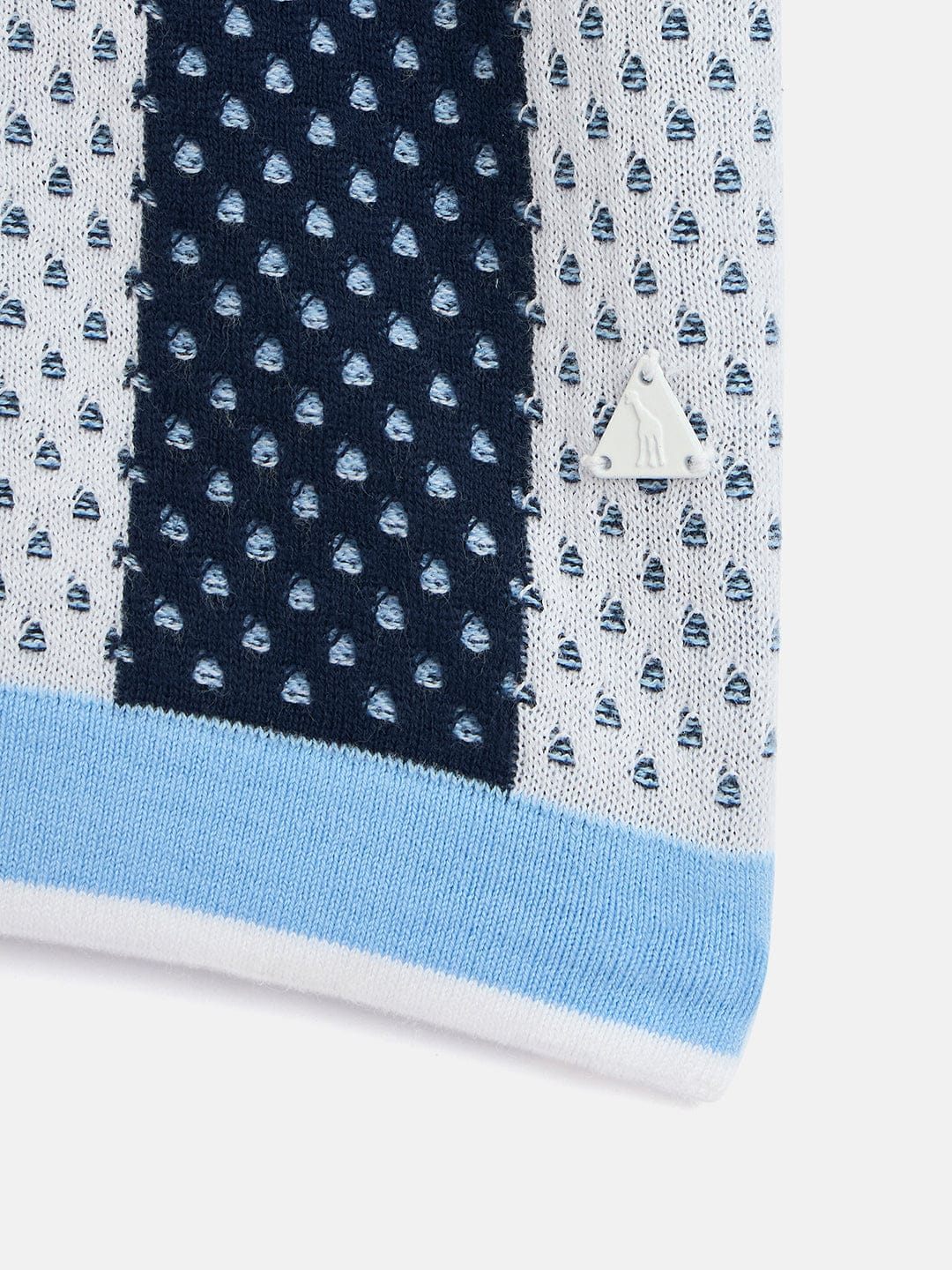 Blue Giraffe Boys Multi Textured Polo Tshirt