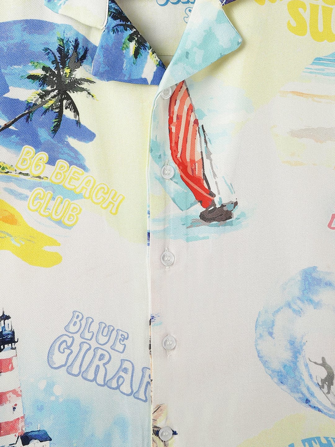 Blue Giraffe Kids Multi Printed Resort Collar Shirt