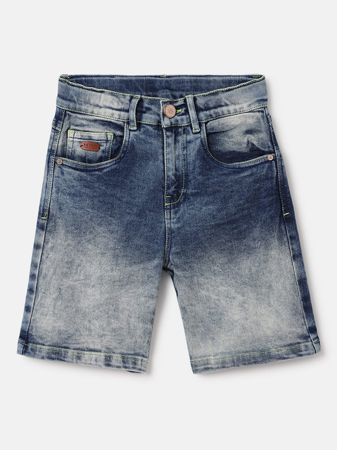 Blue Giraffe Kids Blue Regular Fit Solid Shorts