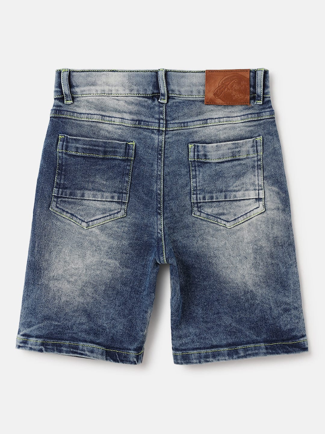 Blue Giraffe Kids Blue Regular Fit Solid Shorts