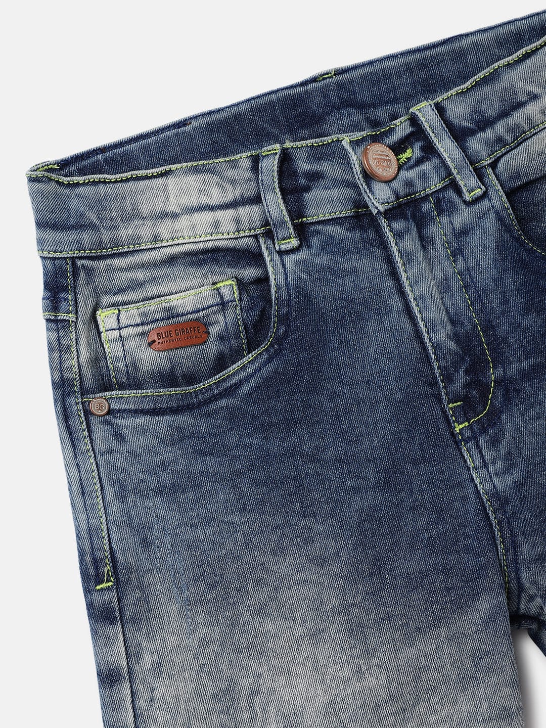 Blue Giraffe Kids Blue Regular Fit Solid Shorts