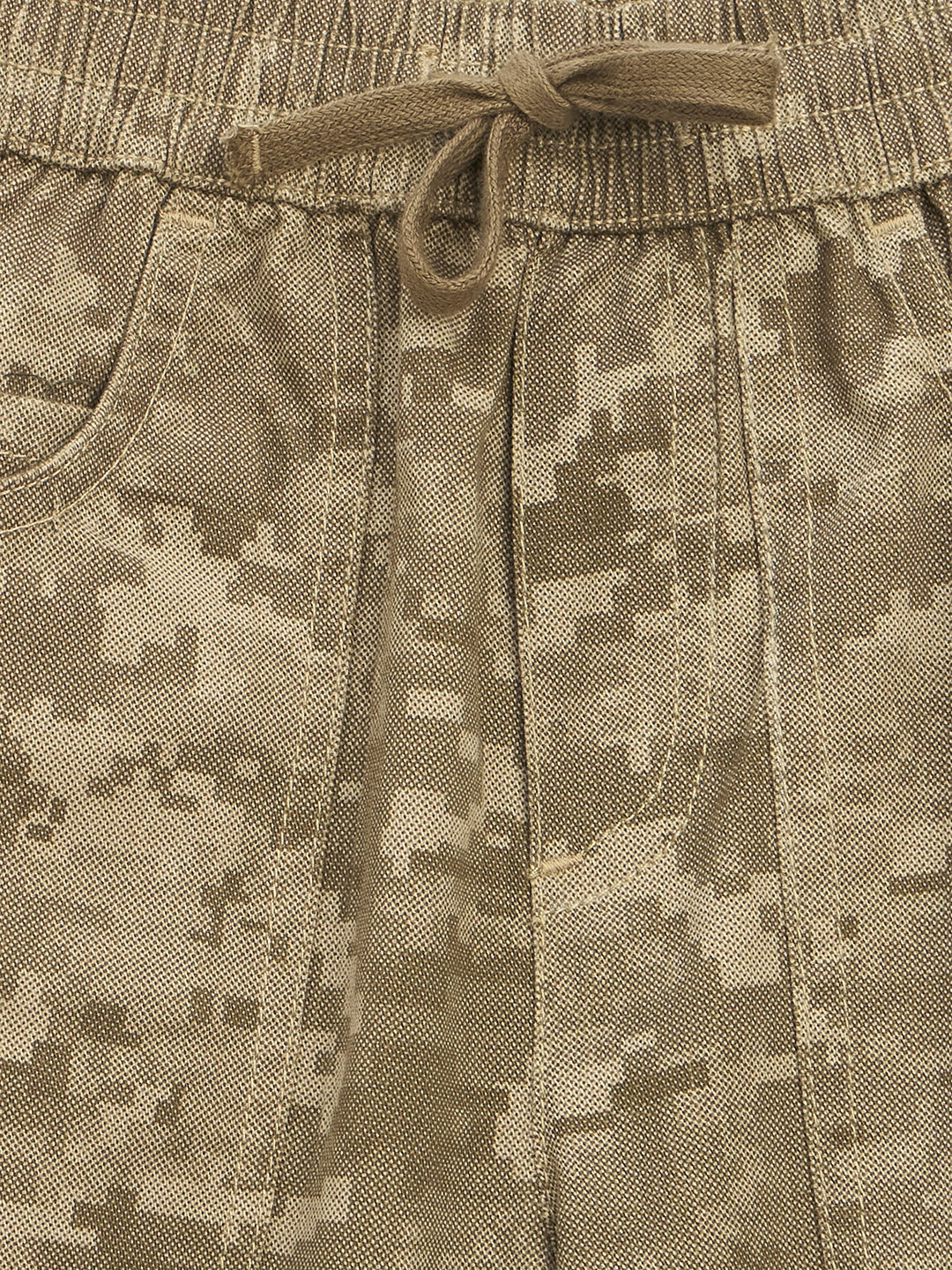 Blue Giraffe Boys Beige Regular Fit Camo Print Jogger