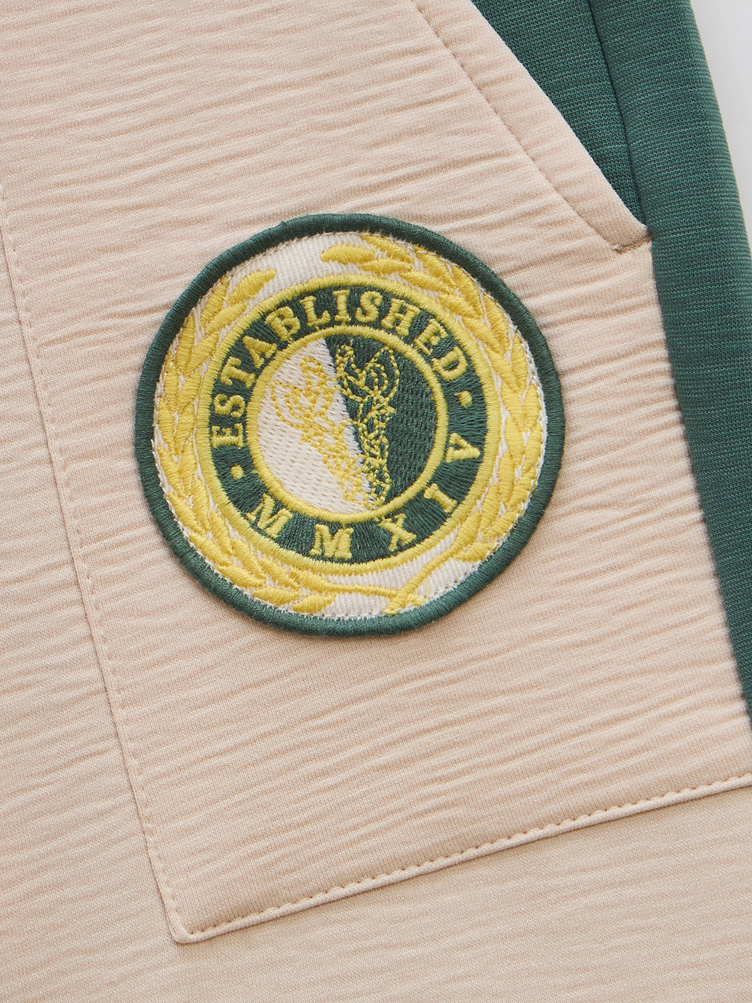 Blue Giraffe Boys Green Regular Fit Solid Shorts