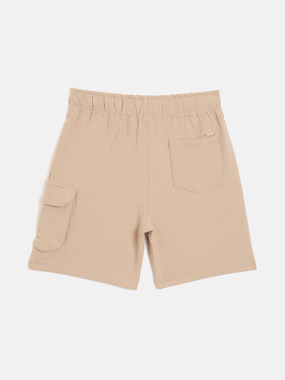 Blue Giraffe Boys Beige Regular Fit Solid Shorts
