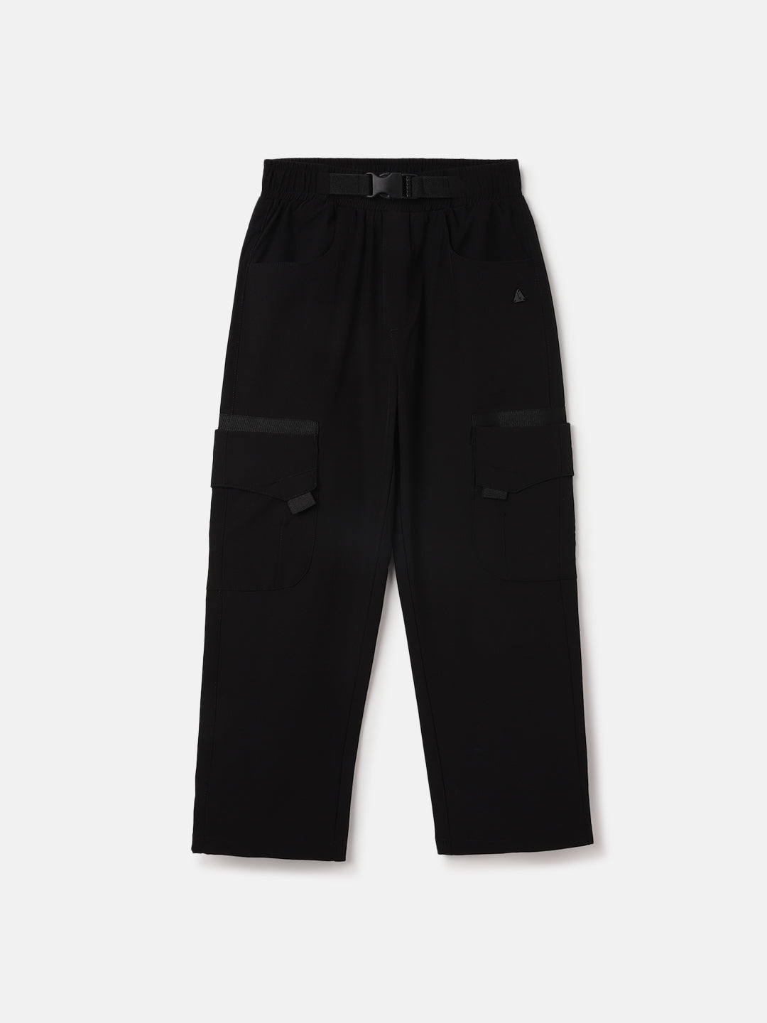 Blue Giraffe Kids Black Regular Fit Solid Jogger