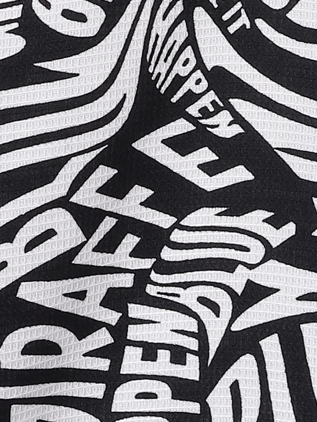 Blue Giraffe Kids Black Printed Shirt Collar Shirt