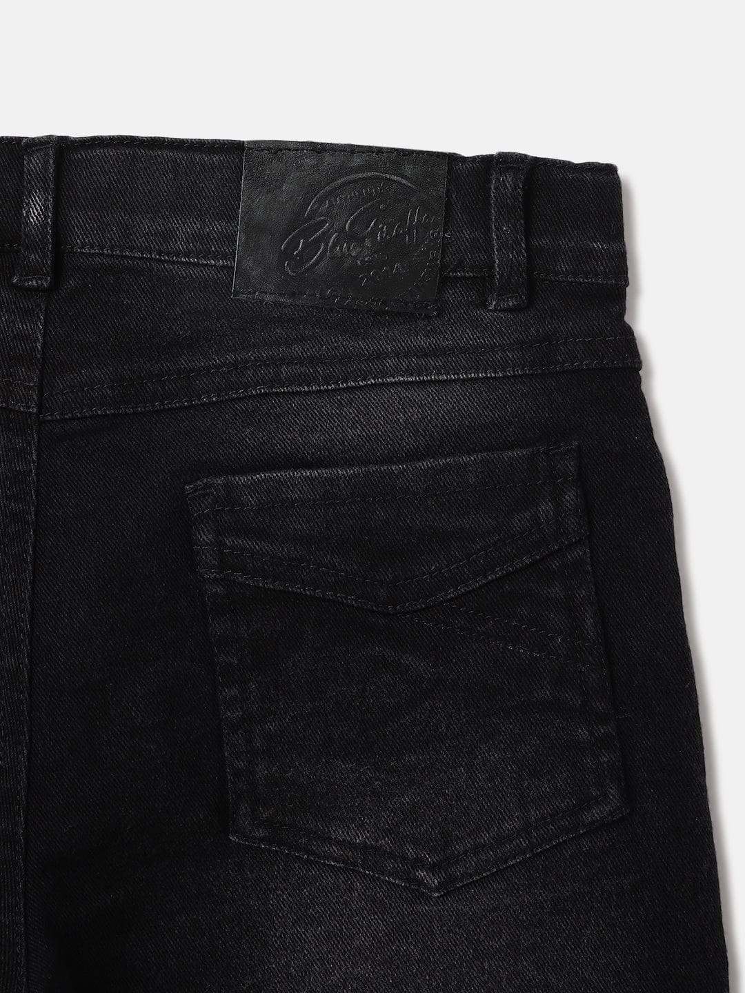 Blue Giraffe Kids Black Regular Fit Solid Shorts