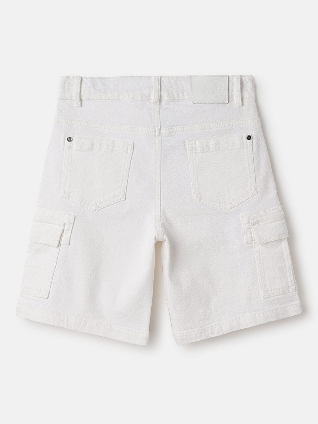 Blue Giraffe Kids White Regular Fit Solid Shorts