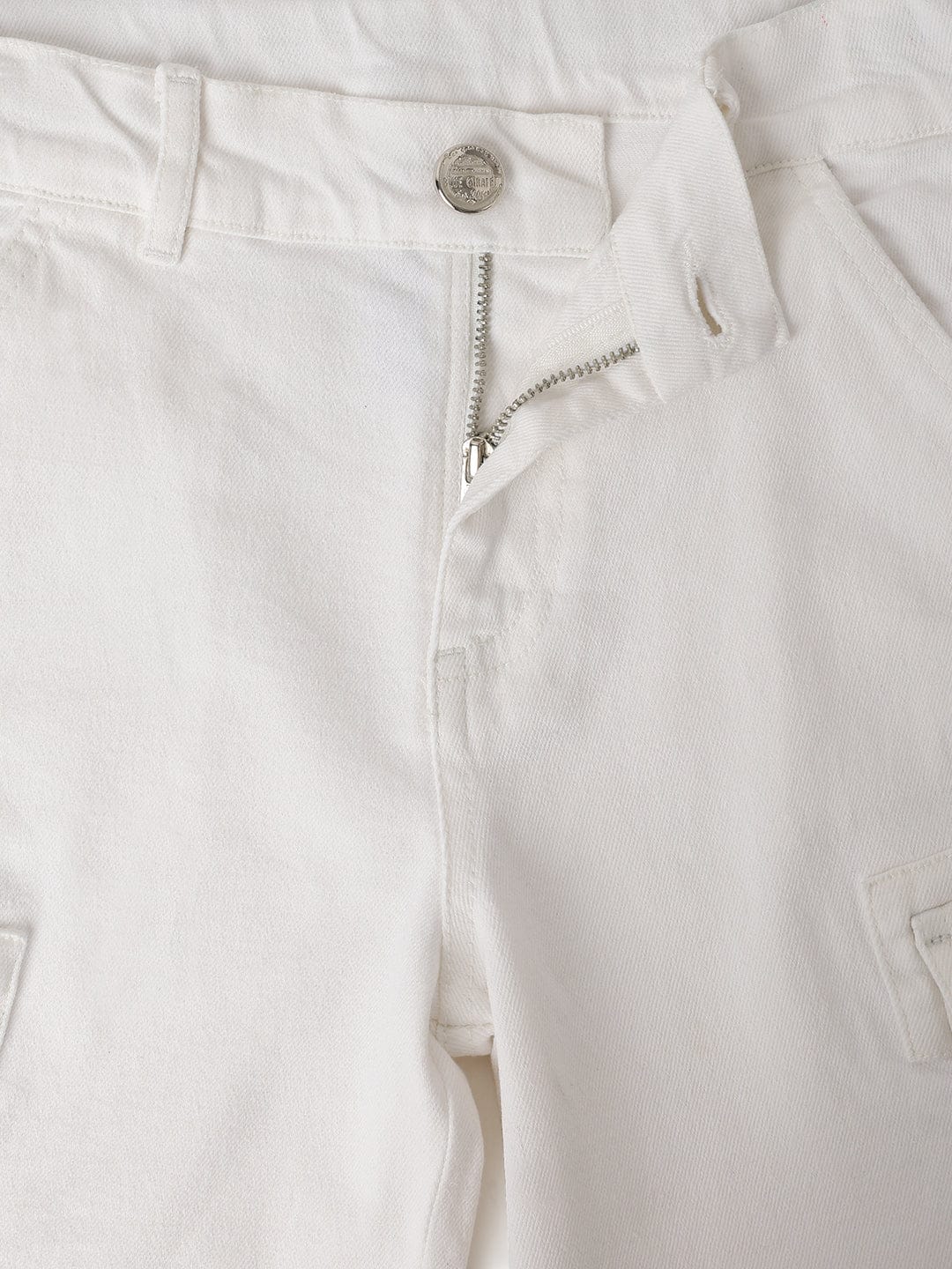 Blue Giraffe Kids White Regular Fit Solid Shorts