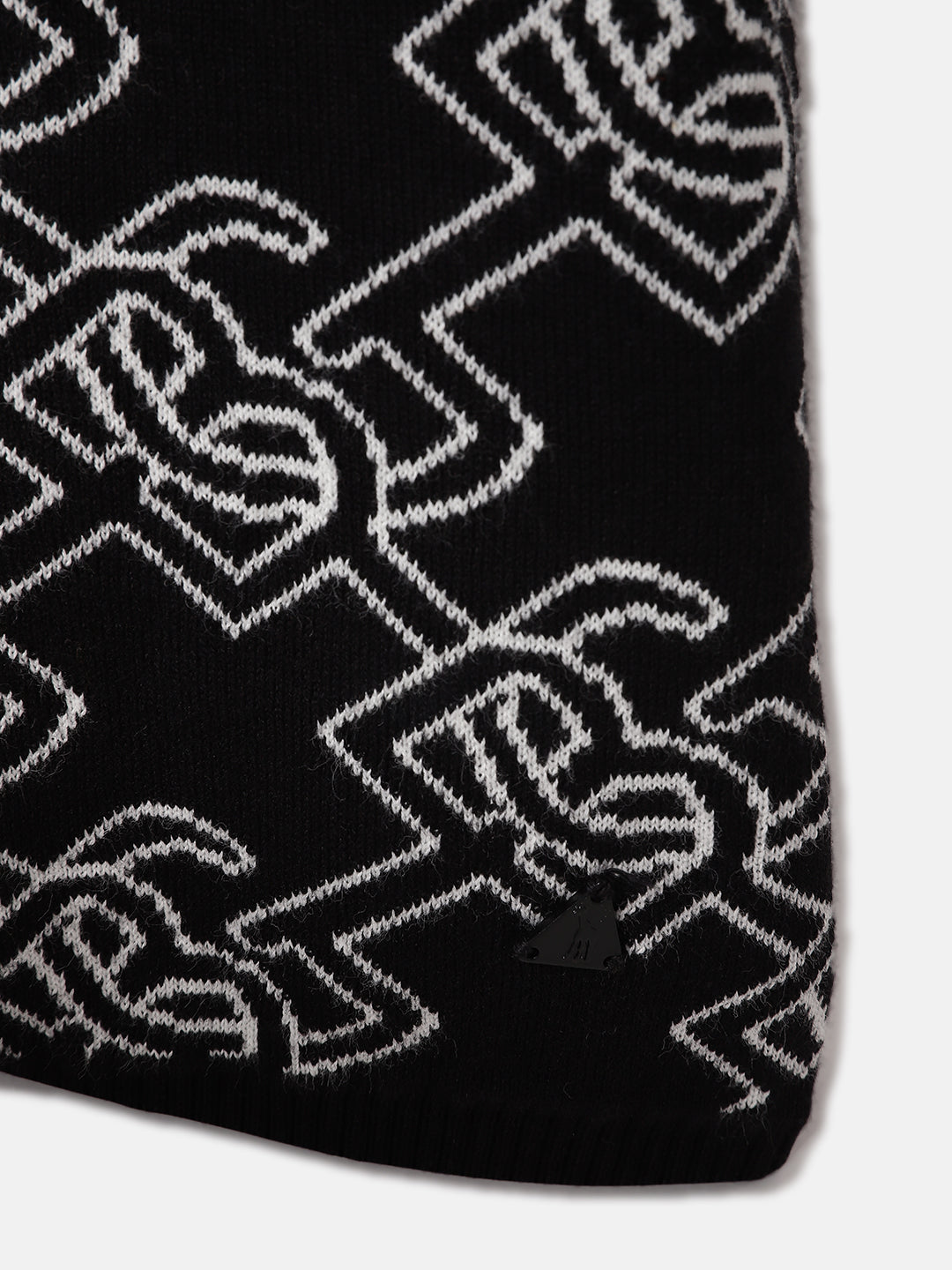 Blue Giraffe Kids Black Jacquard Polo Tshirt