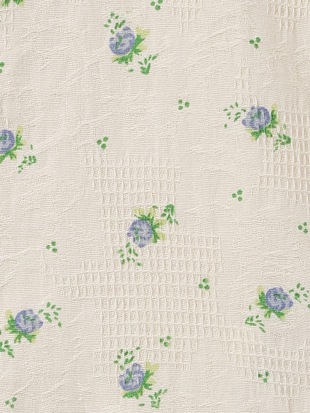 Blue Giraffe Kids Cream Printed Collar Top