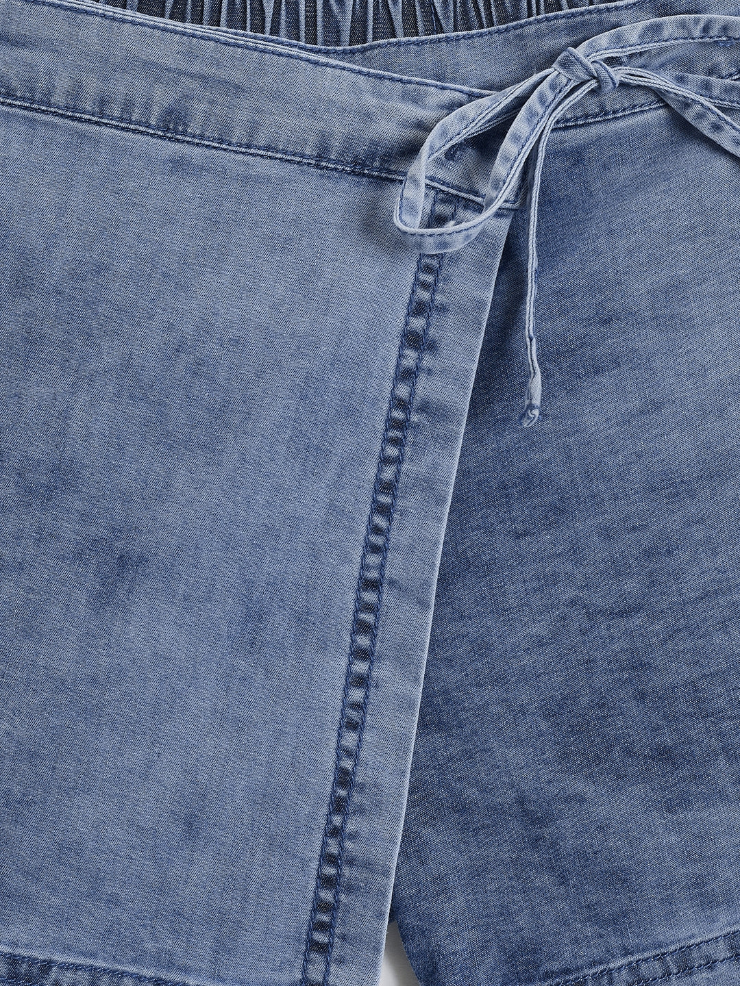 Blue Giraffe Kids Blue Regular Fit Solid Skort