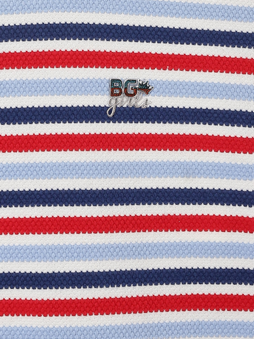 Blue Giraffe Kids Multi Striped Round Neck Tshirt