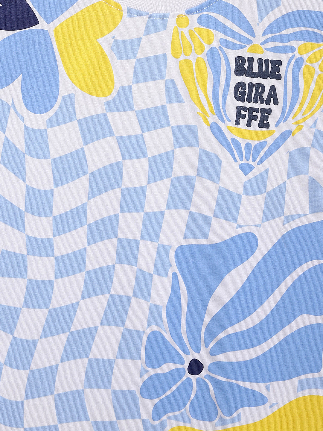 Blue Giraffe Kids Multi Printed Round Neck Tshirt