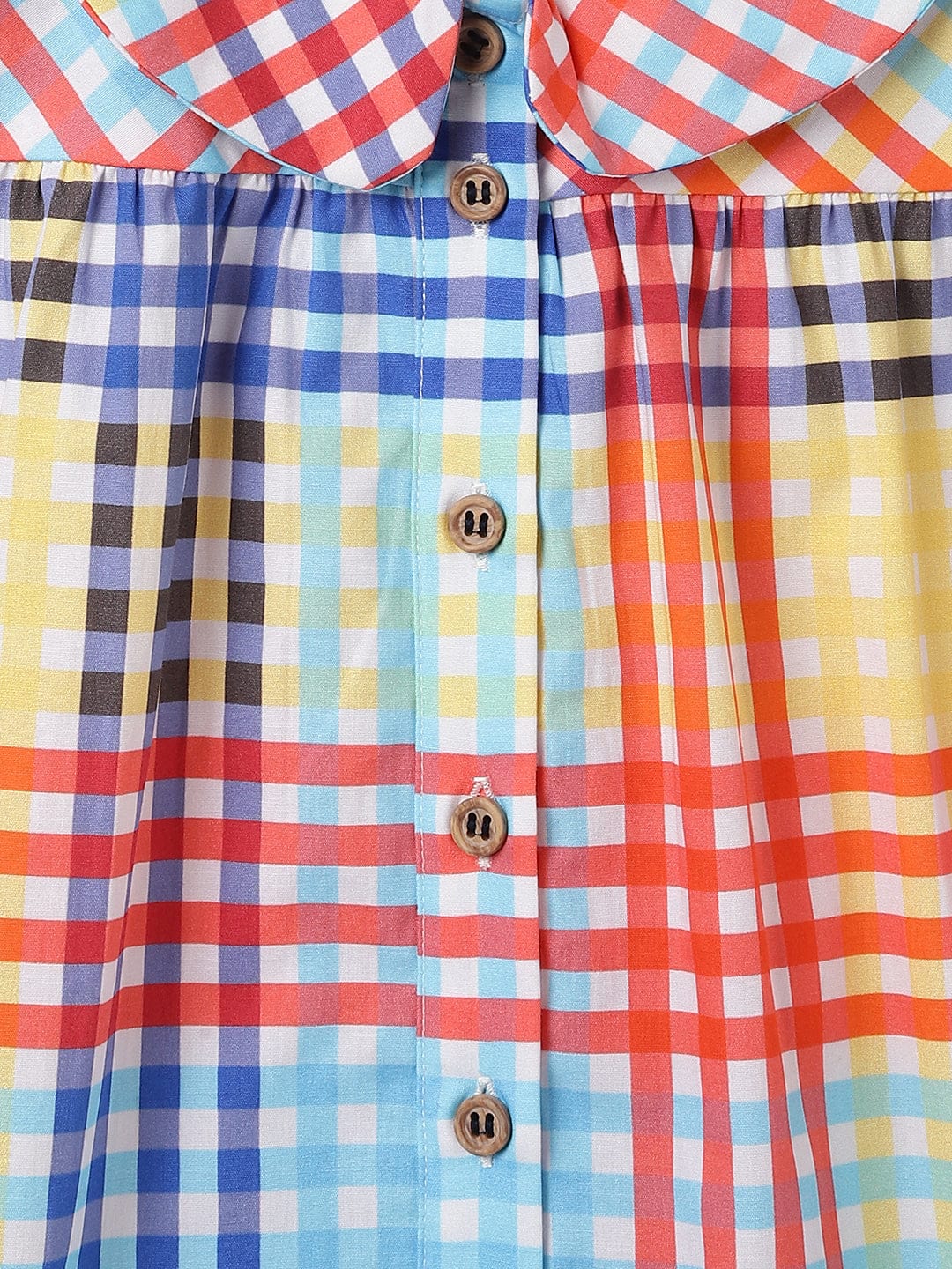 Blue Giraffe Kids Multi Printed Peterpan Collar Top