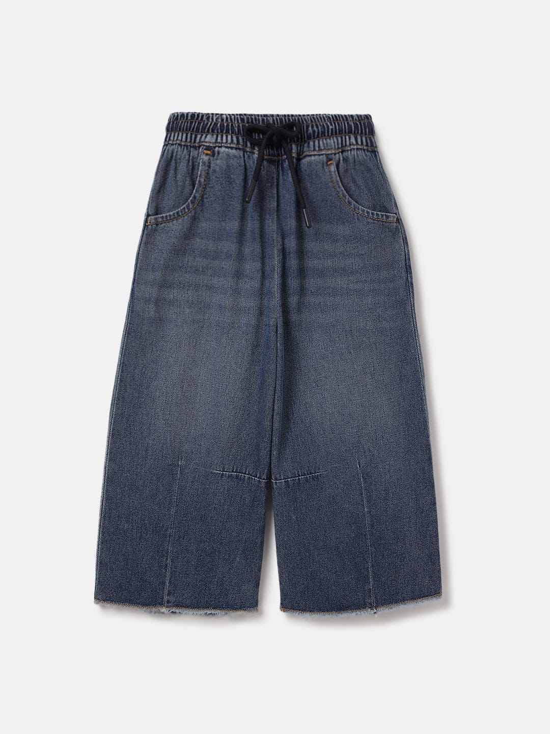 Blue Giraffe Kids Blue Flared Fit Solid Jeans